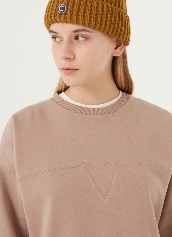 Sweatshirt dress with cut on the glitter logo yoke - Image 2