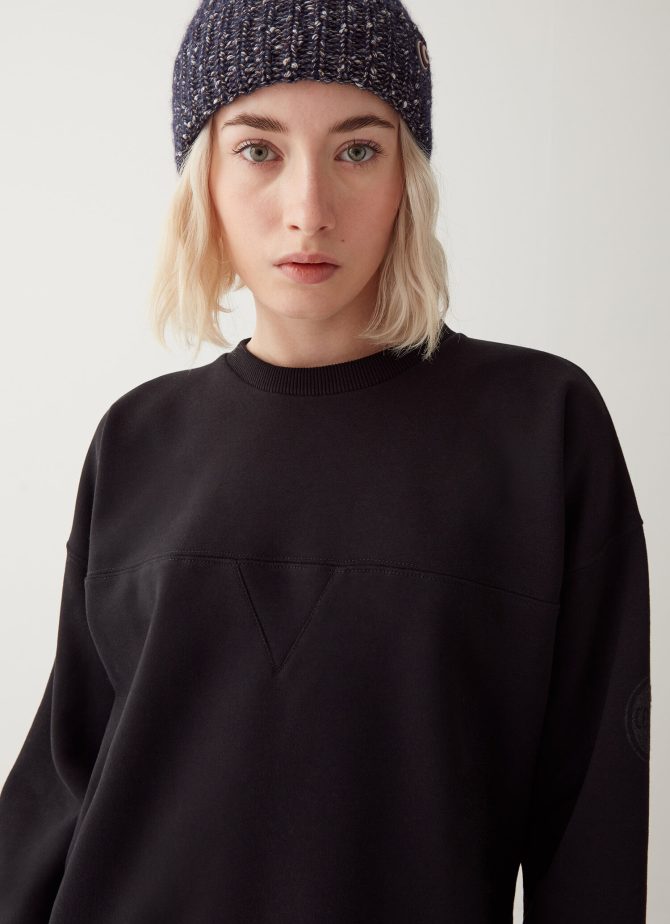 Sweatshirt dress with cut on the glitter logo yoke - Image 3