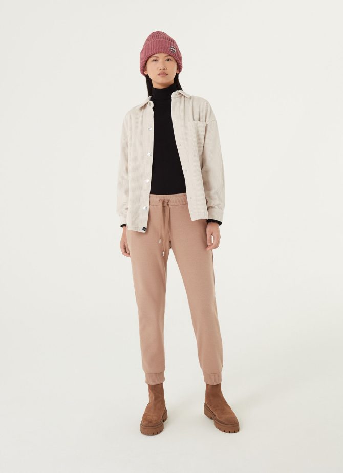 Knitted-effect fleece trousers - Image 3