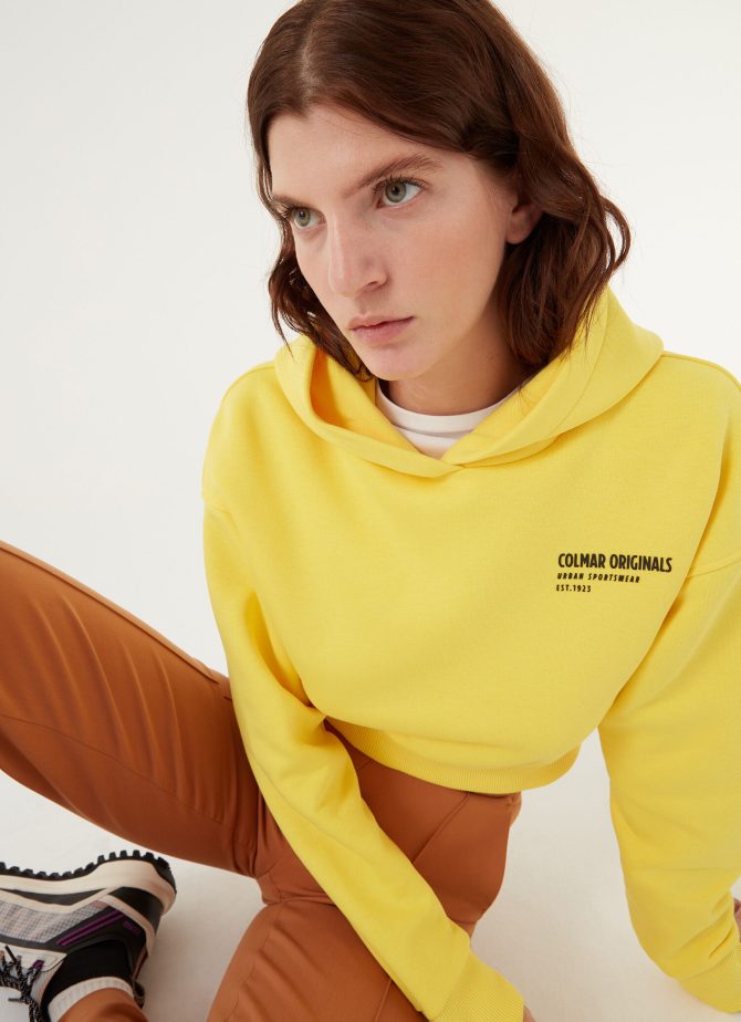 Short sweatshirt with hood and 3D writing - Image 3