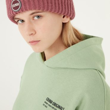Oversized sweatshirt with hood and 3D writing