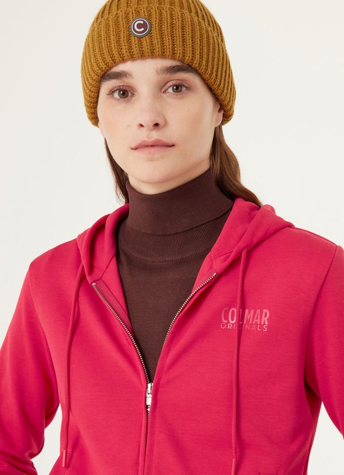 Full zip sweatshirt with hood and shiny logo - Image 3