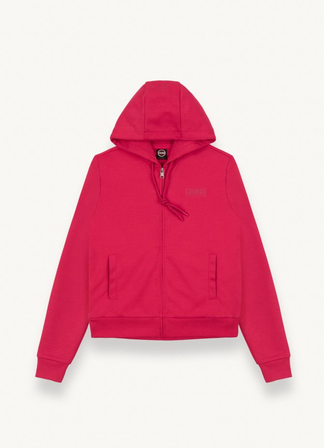 Full zip sweatshirt with hood and shiny logo - Image 4