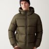 Oversized-fit down jacket with fixed hood - Image 2