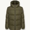 Oversized-fit down jacket with fixed hood - Image 4