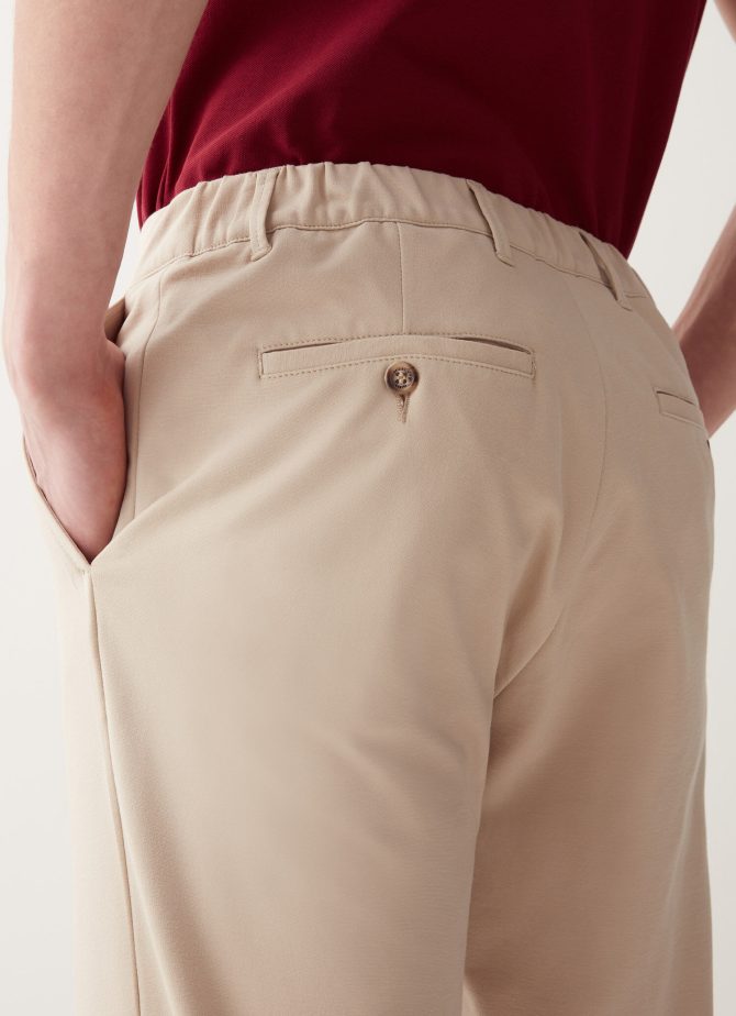 Chino-cut trousers with elasticated waistband - Image 3