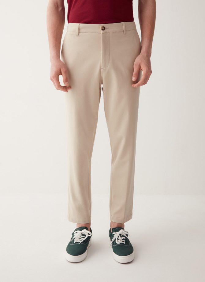 Chino-cut trousers with elasticated waistband - Image 2