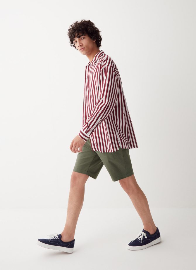 Chino style Bermuda shorts with elasticated waist