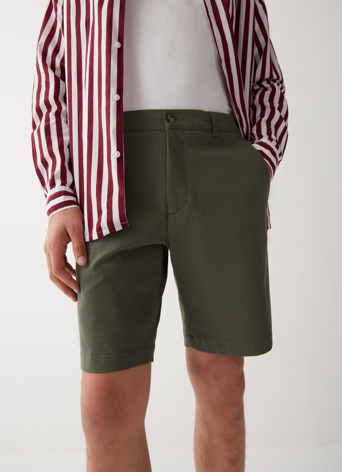 Chino style Bermuda shorts with elasticated waist - Image 2