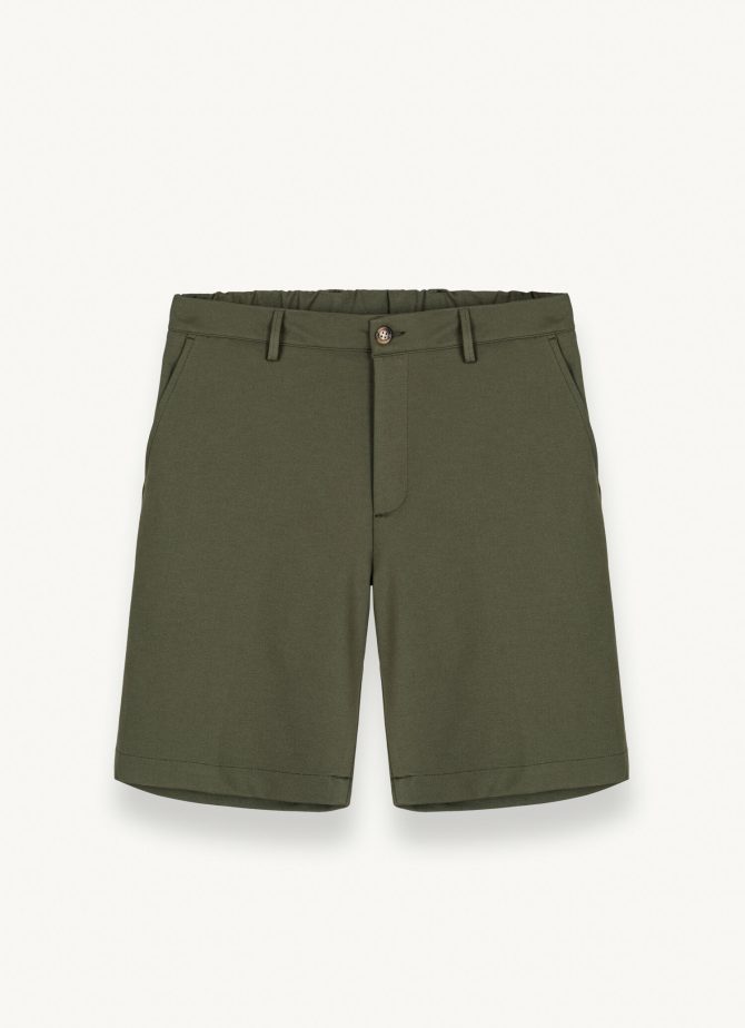 Chino style Bermuda shorts with elasticated waist - Image 4