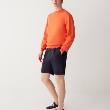 Chino style Bermuda shorts with turn-up at the hem