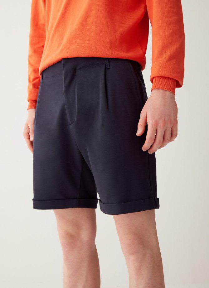 Chino style Bermuda shorts with turn-up at the hem - Image 2