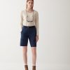 Zipped multi-pocket Bermuda shorts