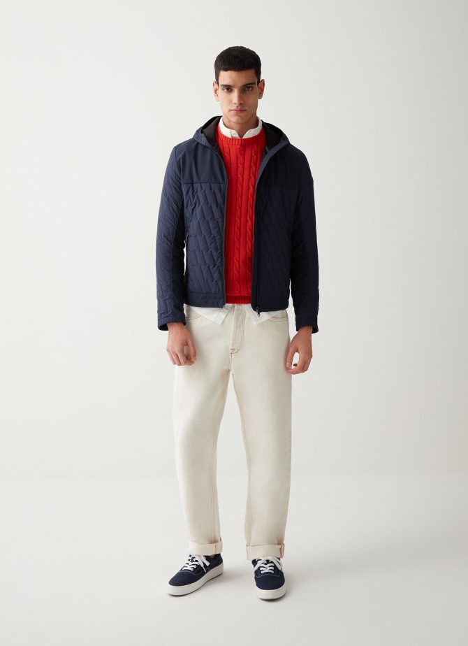 Padded jacket with ultrasonic stitching