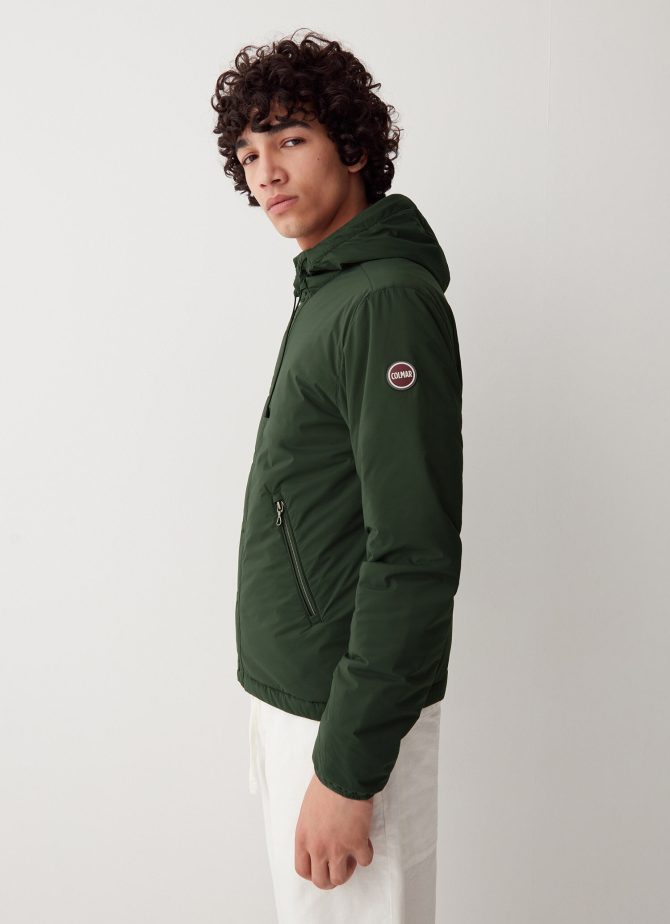 Stretch padded jacket with hood