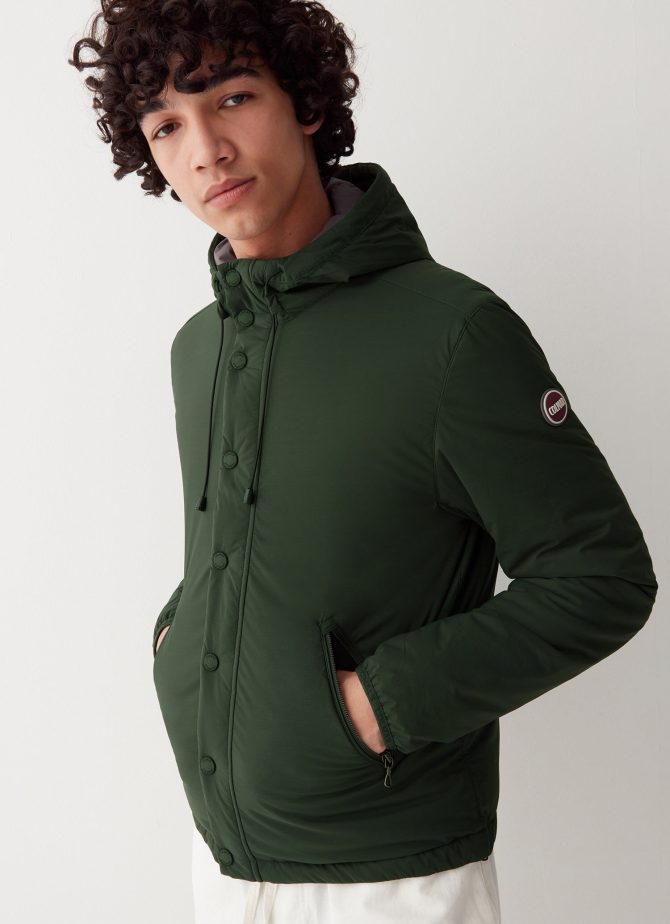 Stretch padded jacket with hood - Image 2