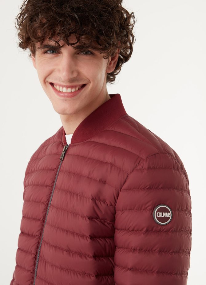 Down bomber jacket with knit details - Image 3