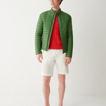 Down biker jacket