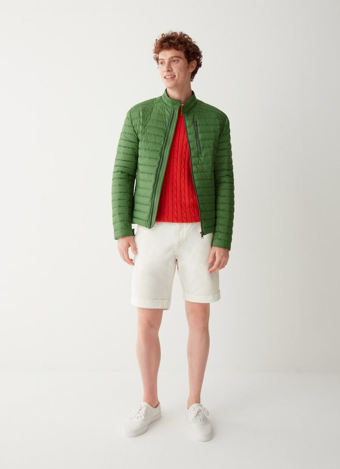 Down biker jacket