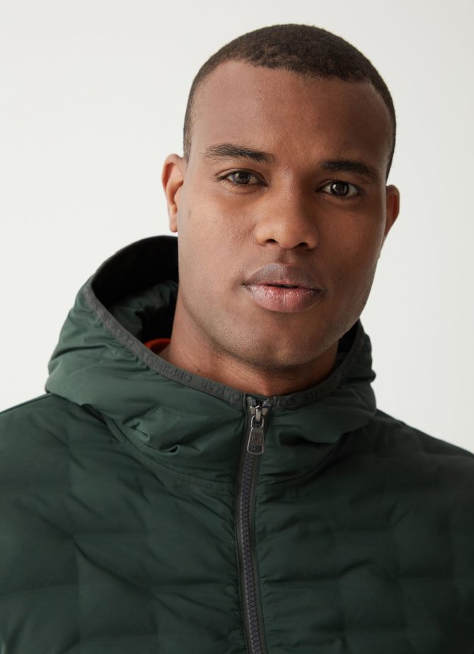 Quilted jacket with hood - Image 3