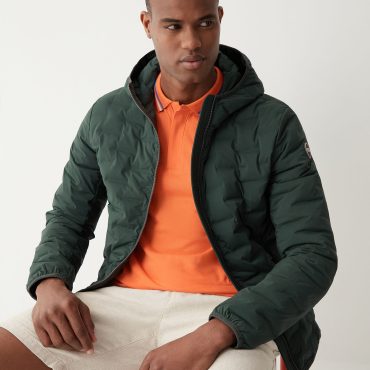 Quilted jacket with hood