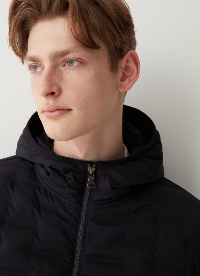 Quilted jacket with hood - Image 2