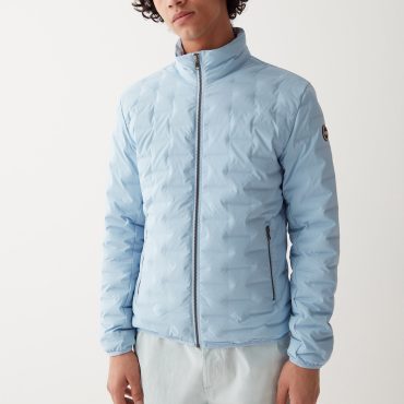 Quilted jacket with padded collar