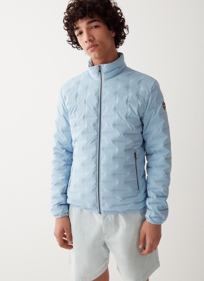 Quilted jacket with padded collar