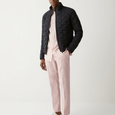 Quilted jacket with padded collar