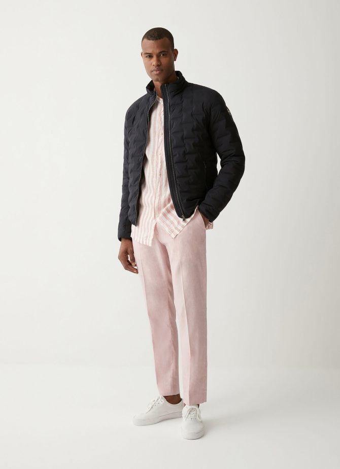 Quilted jacket with padded collar