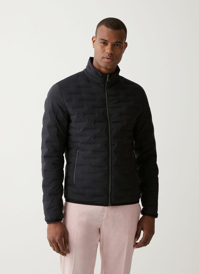 Quilted jacket with padded collar - Image 2