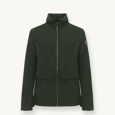 Softshell with foldaway hood