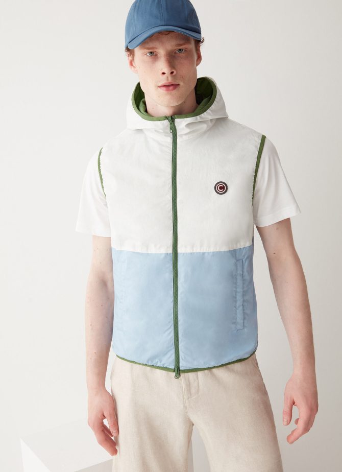 Colour block reversible gilet - Image 3
