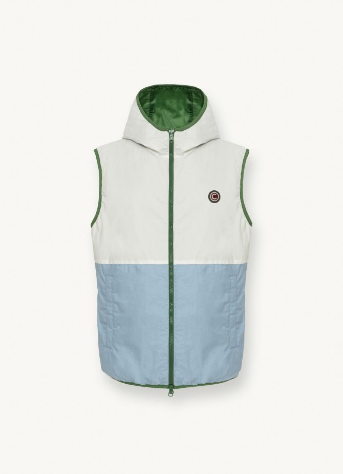 Colour block reversible gilet - Image 4