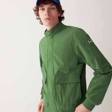 Unlined stretch jacket with buttons