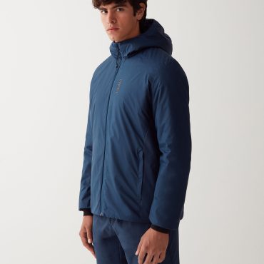 Hooded jacket in ripstop fabric