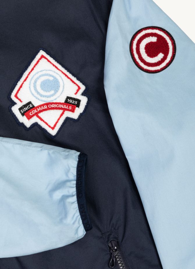 Colour block Varsity cotton jacket - Image 6
