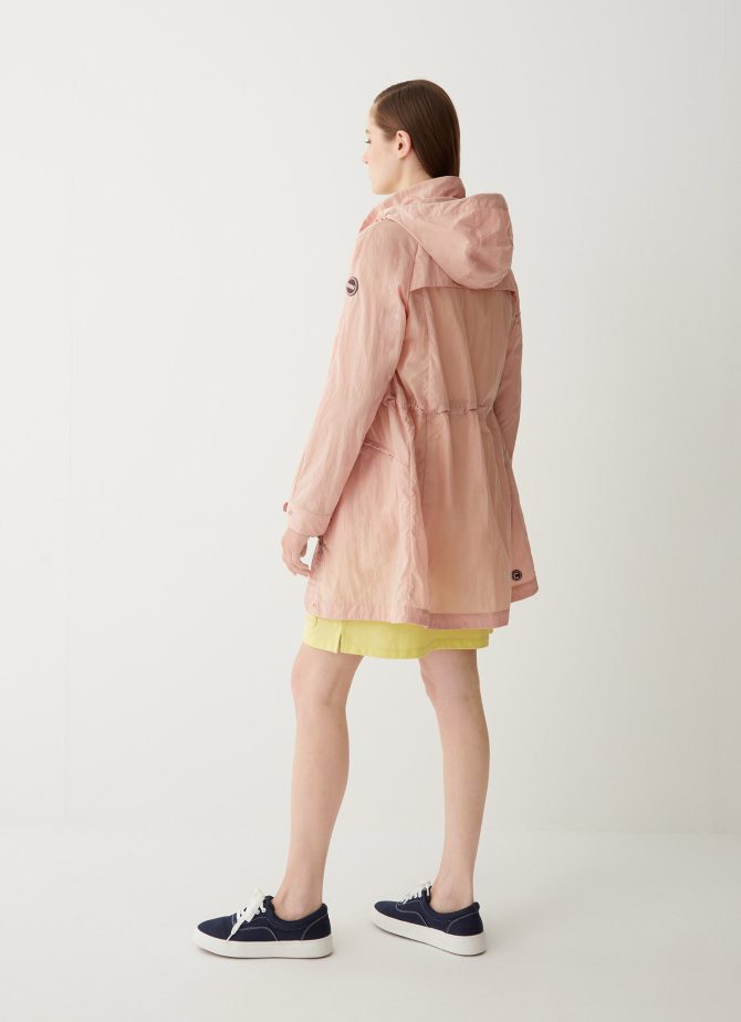 Crinkle fabric jacket with hood - Image 3