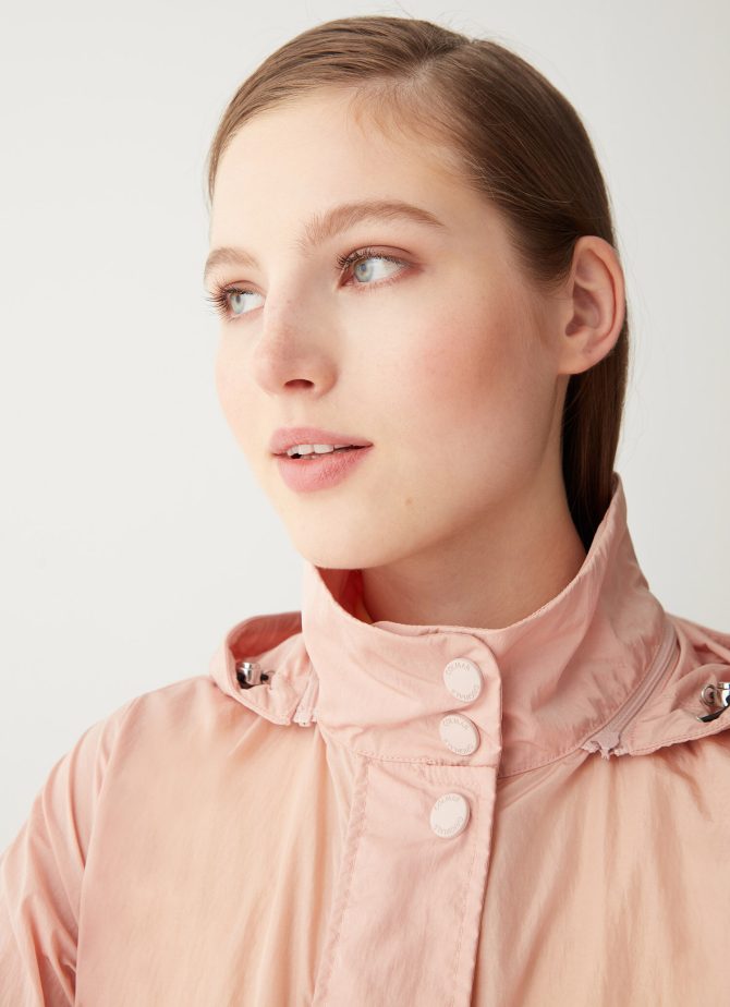 Crinkle fabric jacket with hood - Image 2