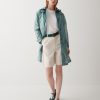 Oilskin jacket with detachable hood