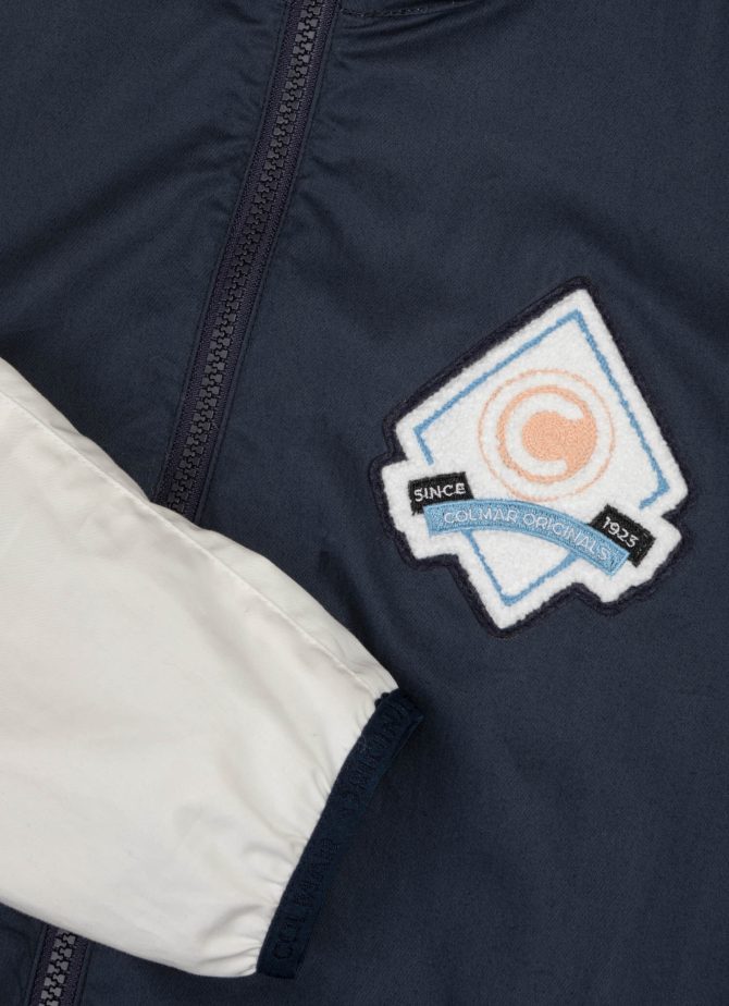 Colour block Varsity cotton jacket - Image 6