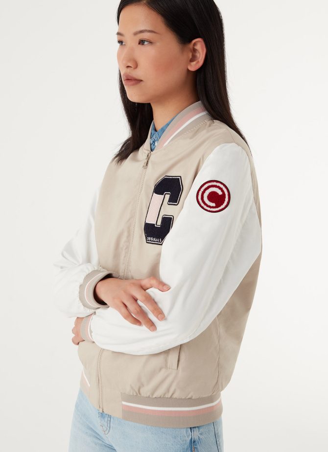 Varsity colour-block cotton bomber jacket - Image 3