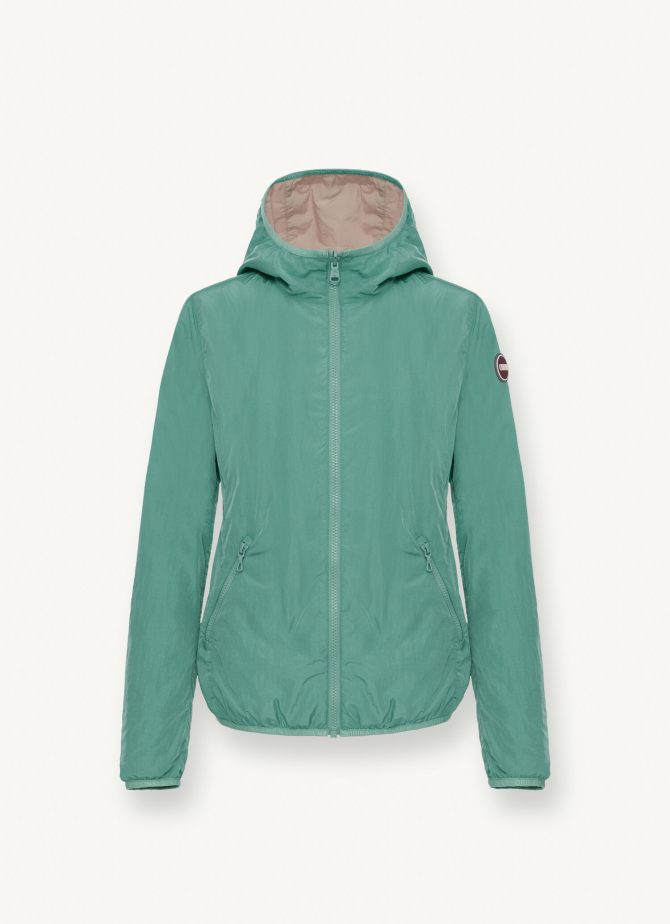 Reversible crinkle jacket with hood - Image 4
