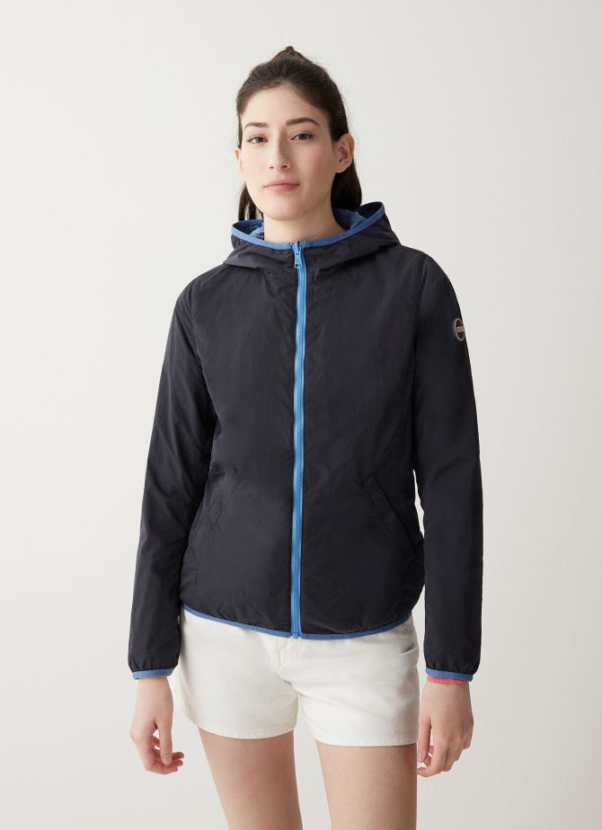Reversible crinkle jacket with hood - Image 2