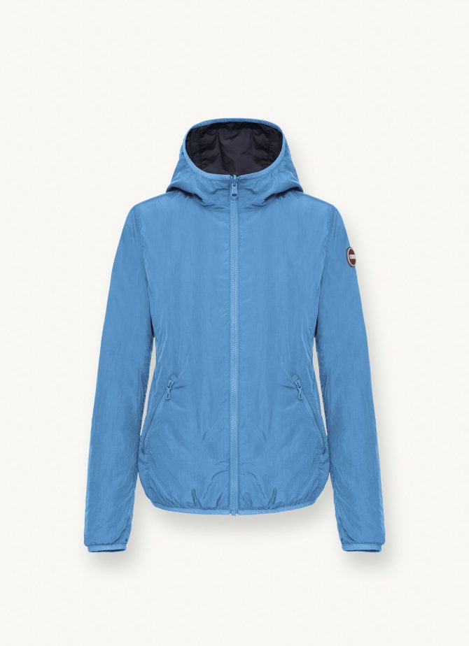 Reversible crinkle jacket with hood - Image 4