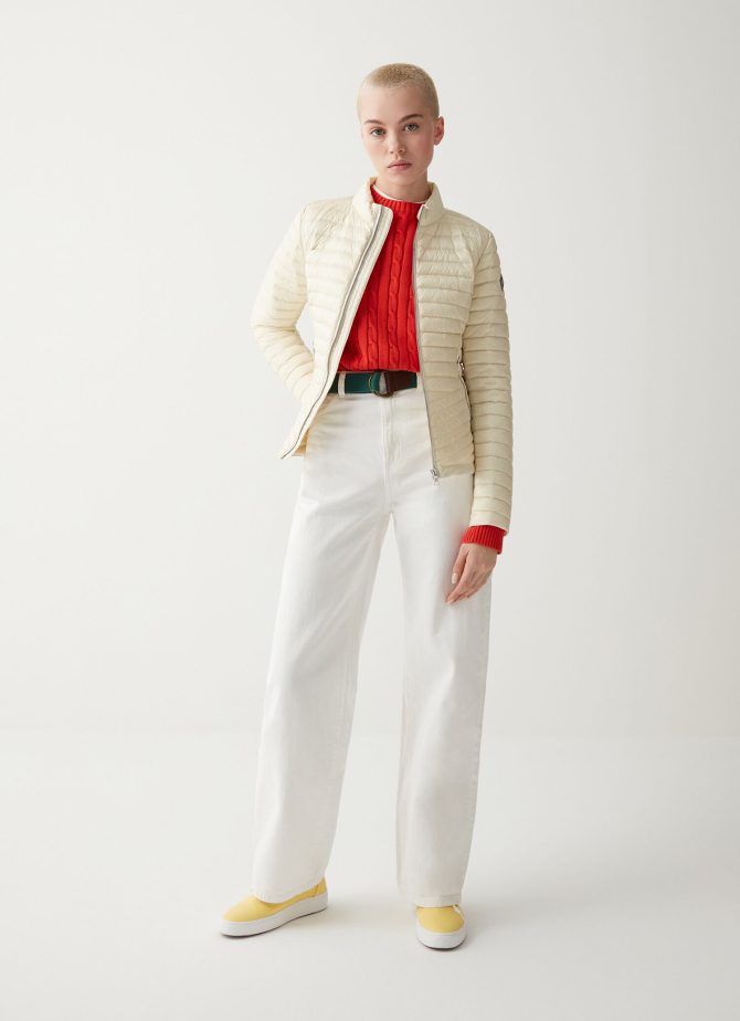 Rounded hem down jacket