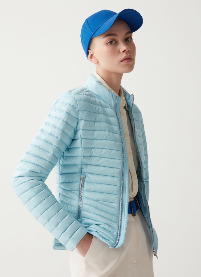 Rounded hem down jacket