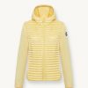 Semi-quilted jacket with combination of fabrics - Image 4