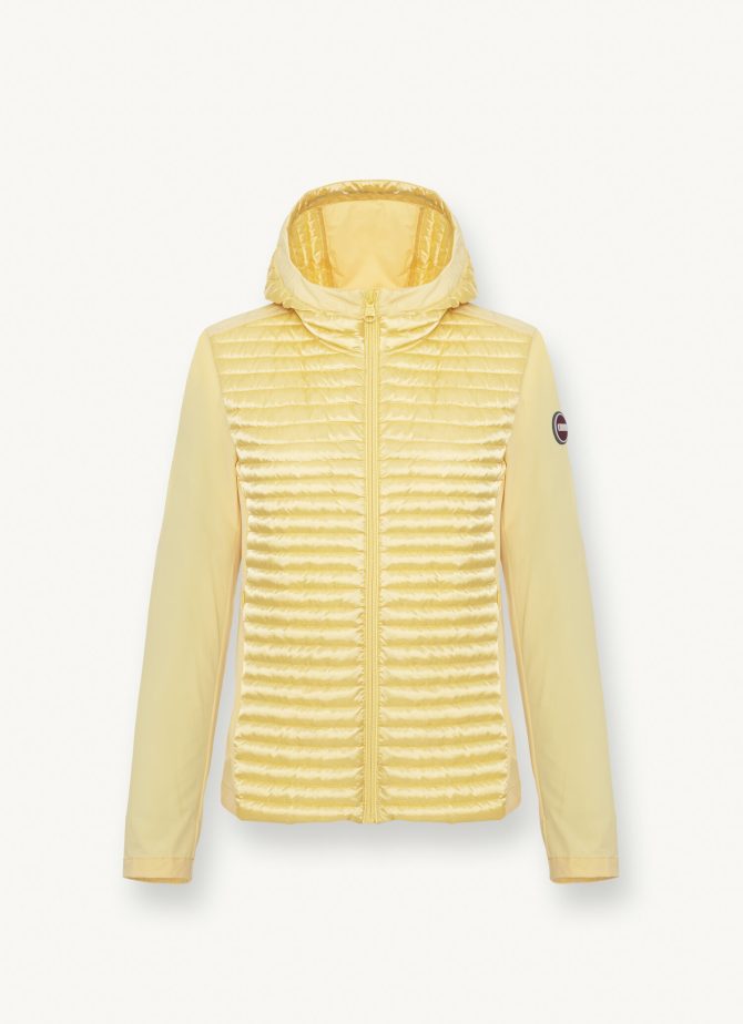 Semi-quilted jacket with combination of fabrics - Image 4