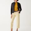 Semi-quilted jacket with combination of fabrics
